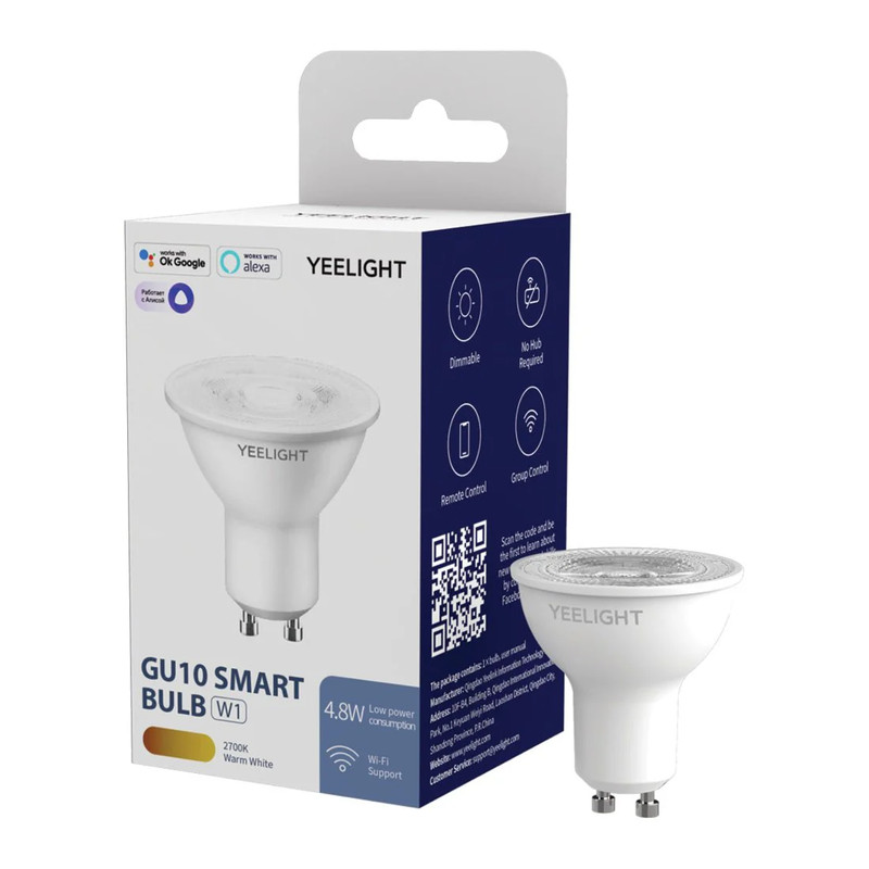 Yeelight GU10 Dimmable Smart Bulb - Warm White - إضاءة